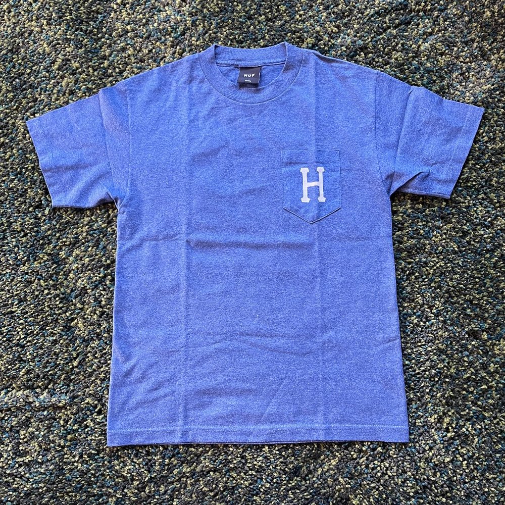 HUF Heather Blue Pocket T (M)